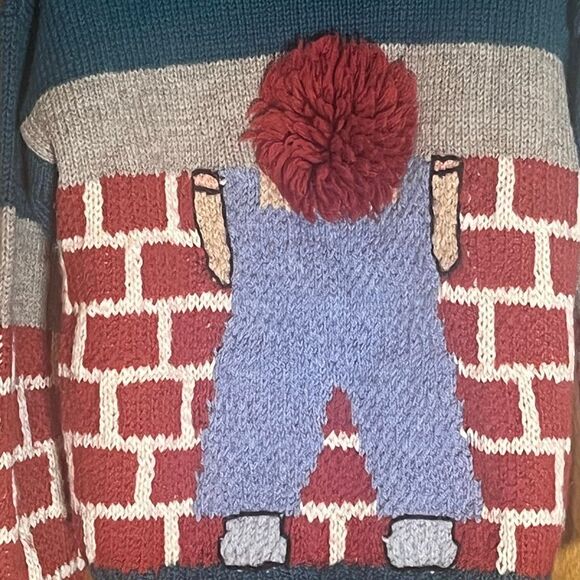 So Unique Peter G’s General Store 3D Wool Sweater Mop Head Redhead - Picture 6 of 10